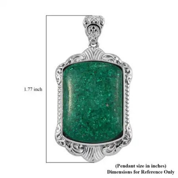 Matrix Malachite Pendant - Picture 2 of 4